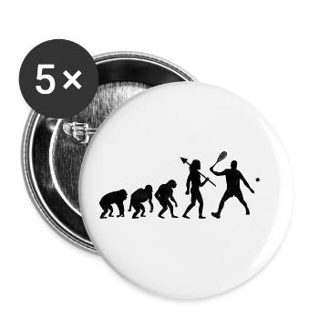 Squash Player Squash Evolution Player Raquetball S - Lot de 5 grands badges (56 mm) - blanc - Devant