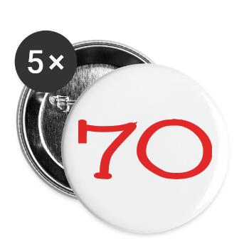 ANNIVERSARY. HAPPY BIRTHDAY. HAPPY BIRTHDAY. - Buttons large 2.2''/56 mm (5-pack) - white - Front