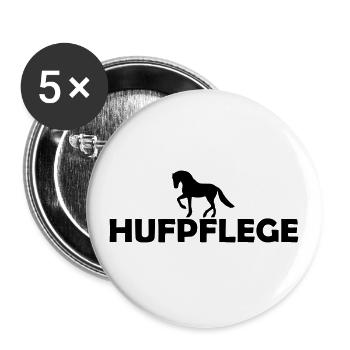 Hufpflege - Buttons groß 56 mm (5er Pack) - Weiß - Vorne