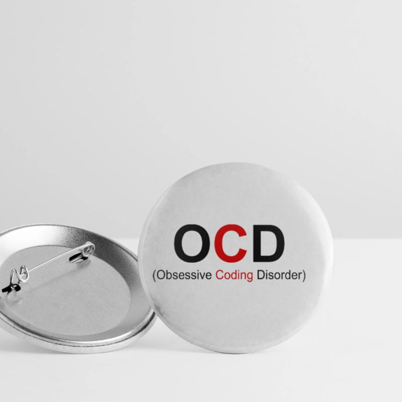 OCD Obsessive Coding Dissorder Programming Program Buttons groß 56 mm (5er Pack)
