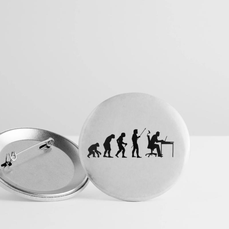 Evolution Of Man Coding Software Developer Program Buttons groß 56 mm (5er Pack)