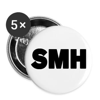 SMH | Text Slang - Buttons large 2.2''/56 mm (5-pack) - white - Front