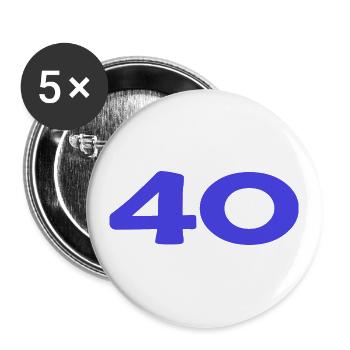 JAHRESTAG. ALLES GUTE ZUM GEBURTSTAG. ALLES GUTE ZUM GEBURTSTAG. - Buttons groß 56 mm (5er Pack) - Weiß - Vorne