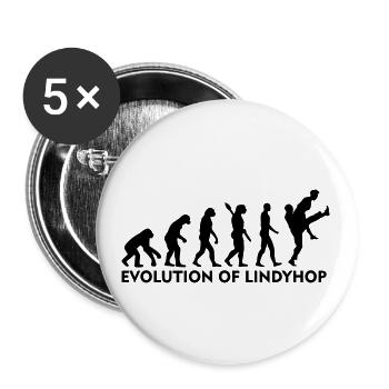 2024 Evolution of Lindy Hop . Jump4Joy . man - Buttons groß 56 mm (5er Pack) - Weiß - Vorne