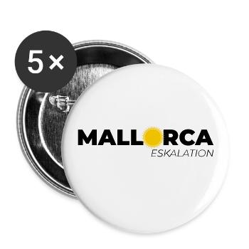Mallorca Eskalation - Buttons groß 56 mm (5er Pack) - Weiß - Vorne