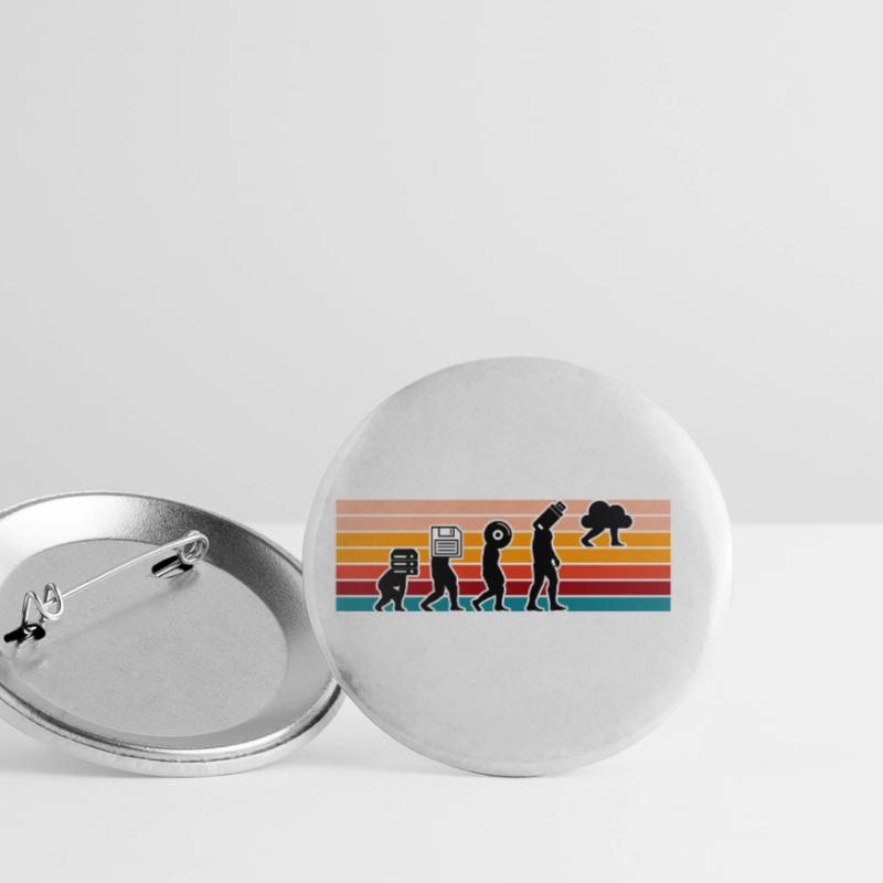 Evolution Of Man Coding Software Developer Program Buttons groß 56 mm (5er Pack)