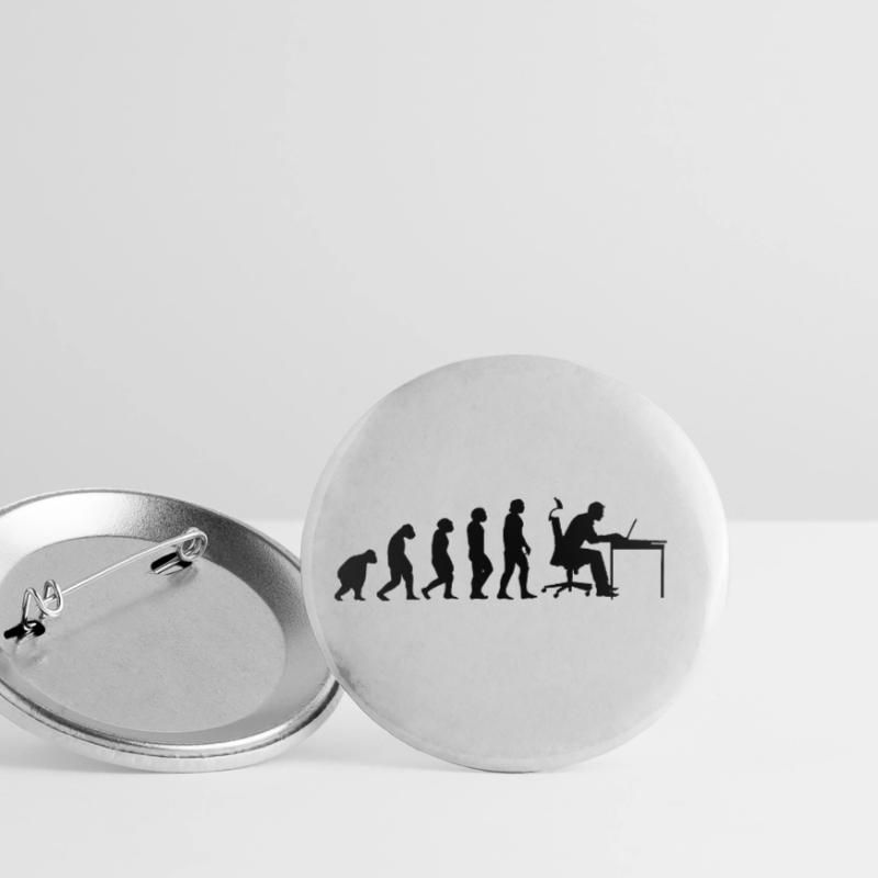 Evolution Of Man Coding Software Developer Program Buttons groß 56 mm (5er Pack)