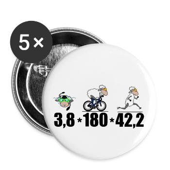 Ultra Triathlon - Lot de 5 grands badges (56 mm) - blanc - Devant