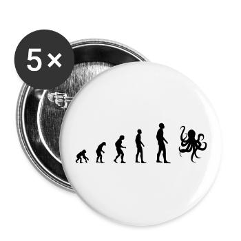 Kraken – Evolution - Buttons groß 56 mm (5er Pack) - Weiß - Vorne