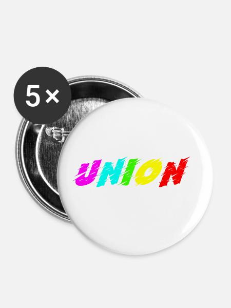 Union - Buttons groß 56 mm (5er Pack) - Weiß