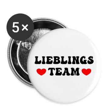 Lieblingsteam - Buttons groß 56 mm (5er Pack) - Weiß - Vorne