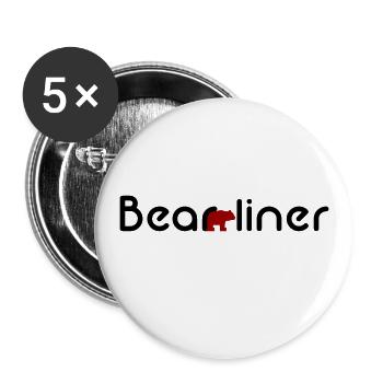 Berliner - Buttons groß 56 mm (5er Pack) - Weiß - Vorne