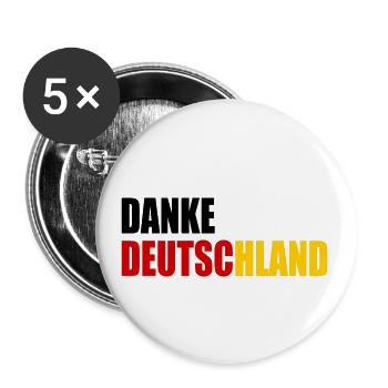 Danke deutschland - Buttons groß 56 mm (5er Pack) - Weiß - Vorne