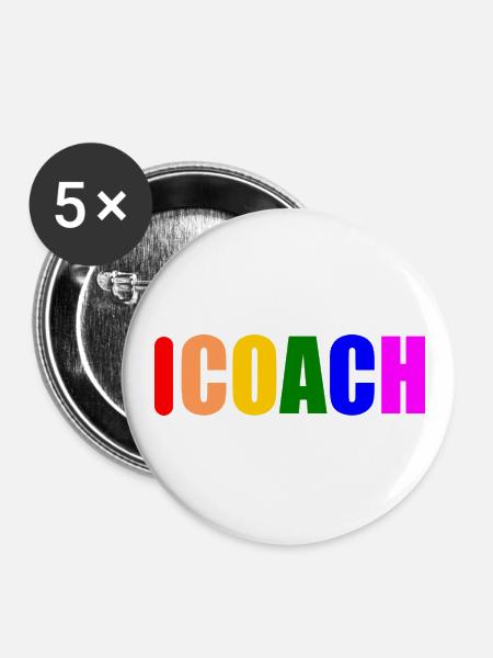 COACH - Buttons groß 56 mm (5er Pack) - Weiß
