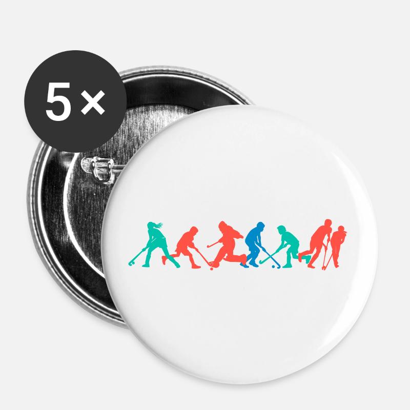 Hockey Kids Spring - Buttons large 2.2''/56 mm (5-pack) - white