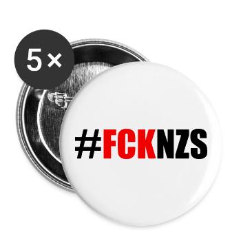 Fck nzs - Buttons groß 56 mm (5er Pack) - Weiß - Vorne