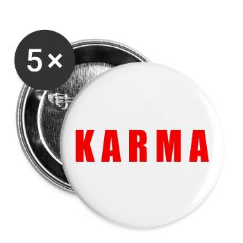 Karma - Buttons groß 56 mm (5er Pack) - Weiß - Vorne