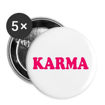 Karma - Buttons groß 56 mm (5er Pack) - Weiß - Vorne