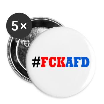 Fck afd - Buttons groß 56 mm (5er Pack) - Weiß - Vorne