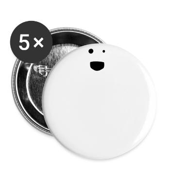 Freundliche Eisbär Zeichnung - Buttons groß 56 mm (5er Pack) - Weiß - Vorne