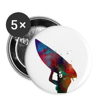 Surfer sport art #surfer #sport - Buttons large 2.2''/56 mm (5-pack) - white - Front