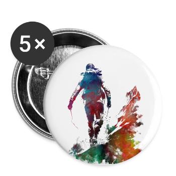 Mountaineer Climbing Sport Art #mountaineer #climb - Buttons large 2.2''/56 mm (5-pack) - white - Front