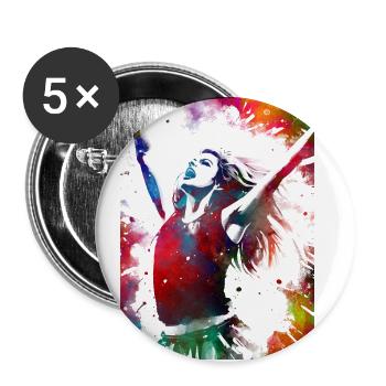 Cheerleader sport art #cheerleader - Buttons large 2.2''/56 mm (5-pack) - white - Front