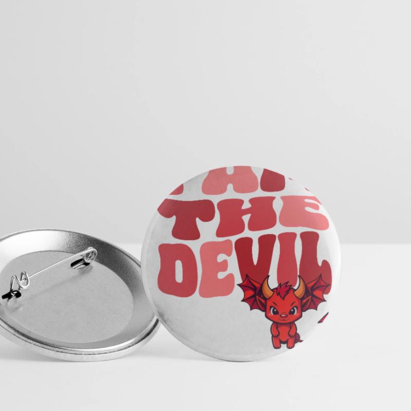 Devil Little Devil Devil Devil Woman Devil Guy Buttons large 2.2''/56 mm (5-pack)