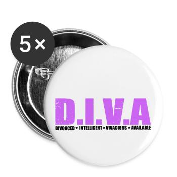 Funny outfit divorce party separation - Buttons large 2.2''/56 mm (5-pack) - white - Front