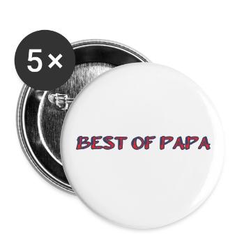DAD. FATHER's DAY. HAPPY BIRTHDAY DAD. HAPPY BIRTHDAY. - Buttons large 2.2''/56 mm (5-pack) - white - Front