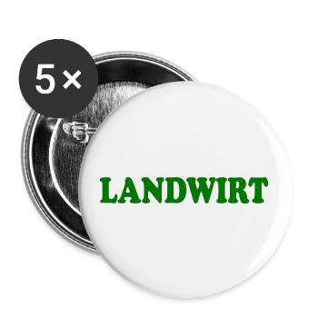 Landwirt - Buttons groß 56 mm (5er Pack) - Weiß - Vorne