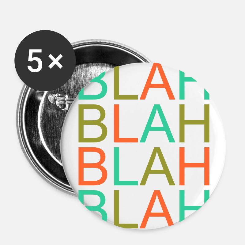 blah blah - Buttons large 2.2''/56 mm (5-pack) - white