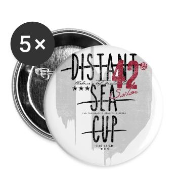 shirt, design, t-shirt - Buttons large 2.2''/56 mm (5-pack) - white - Front