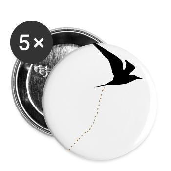 Bird of prey Bird shit bird poop shit 2c - Buttons large 2.2''/56 mm (5-pack) - white - Front