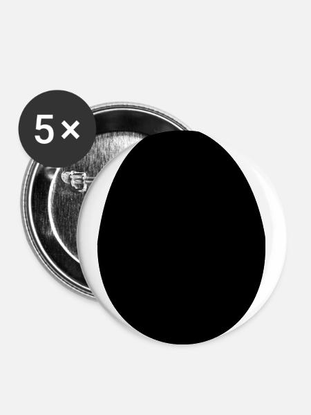 Ei Form - Buttons groß 56 mm (5er Pack) - Weiß
