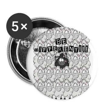 Black sheep - Buttons large 2.2''/56 mm (5-pack) - white - Front