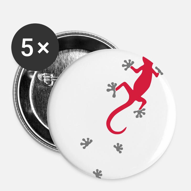 Gecko - Buttons large 2.2''/56 mm (5-pack) - white