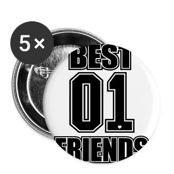 Meilleurs amis Meilleurs amis Vous êtes mon numéro 1 - Lot de 5 grands badges (56 mm) - blanc - Devant