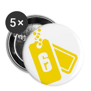 Rainbow six siege, Pro league, Renown Icon - Lot de 5 grands badges (56 mm) - blanc - Devant