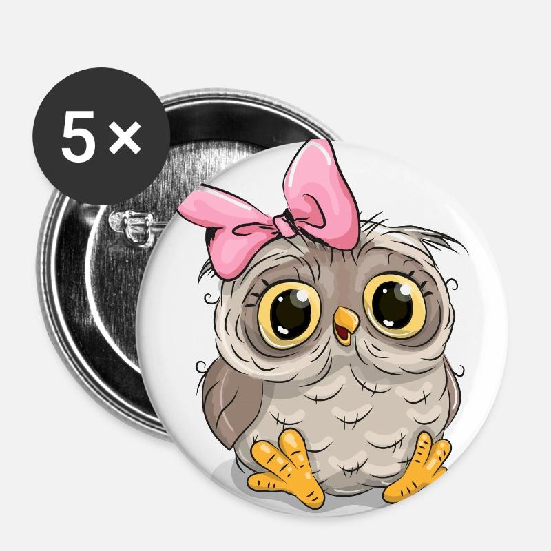 bird - Buttons large 2.2''/56 mm (5-pack) - white