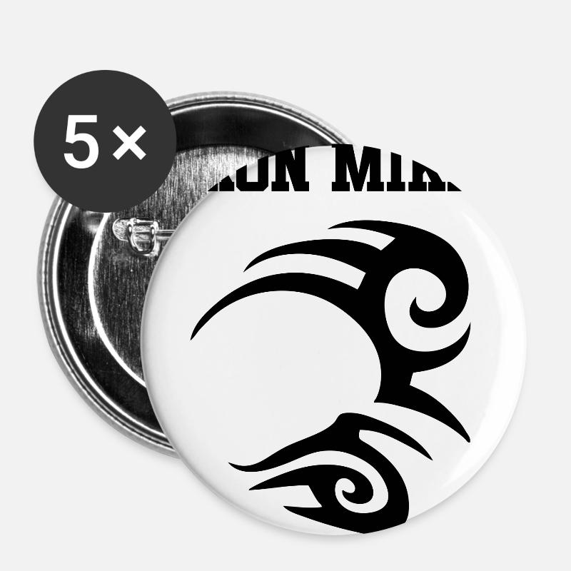 ironmike - Buttons large 2.2''/56 mm (5-pack) - white