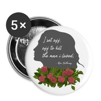 Rose Hathaway Quote Vampire Academy Richelle Mead - Buttons large 2.2''/56 mm (5-pack) - white - Front