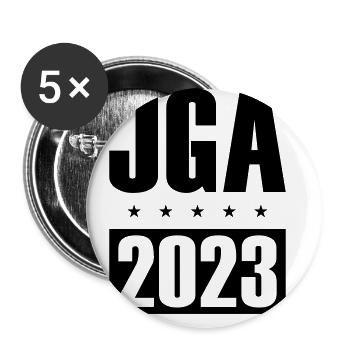 Jga 2023 Junggesellenabschied - Buttons groß 56 mm (5er Pack) - Weiß - Vorne