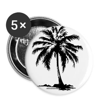 Palm Island Symbol - Buttons large 2.2''/56 mm (5-pack) - white - Front