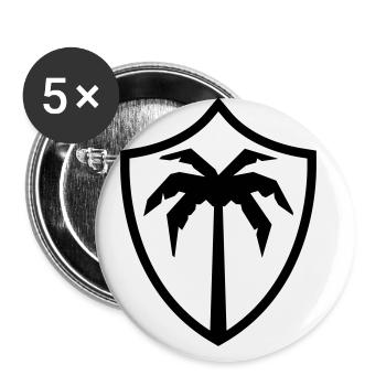 Armoiries du symbole de Palm Island - Lot de 5 grands badges (56 mm) - blanc - Devant