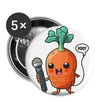 Frais et juteux - Lot de 5 grands badges (56 mm) - blanc - Devant
