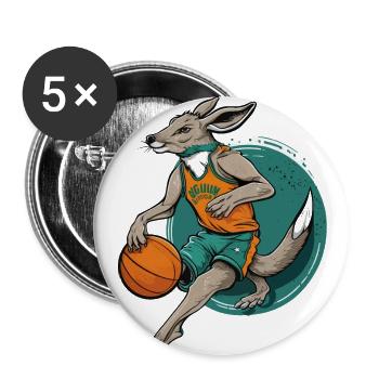 Jump Shot - Lot de 5 grands badges (56 mm) - blanc - Devant