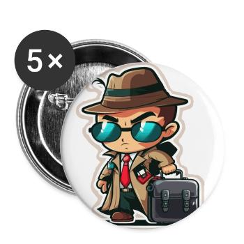 Très secret - Lot de 5 grands badges (56 mm) - blanc - Devant