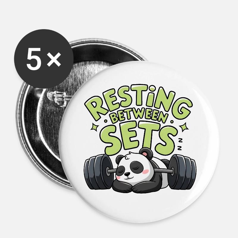 Resting Between Sets - Buttons large 2.2''/56 mm (5-pack) - white