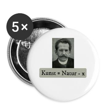 Naturalismus Kunst = Natur - x Arno Holz - Buttons groß 56 mm (5er Pack) - Weiß - Vorne